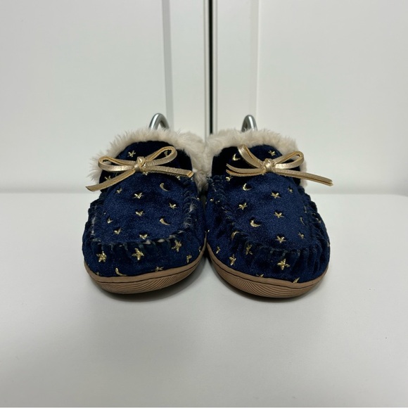 J. Crew blue moon stars blue lined slippers - Picture 2 of 7